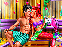 Flirt au sauna de la petite sirène