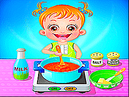 Bébé Hazel cuisine