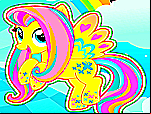 Mon petit poney fluttershy style arc en ciel
