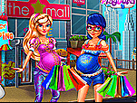Shopping de maman avec bébé